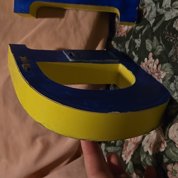 Handpainted Blue LED Light-Up Letters - Picture 3 of 4